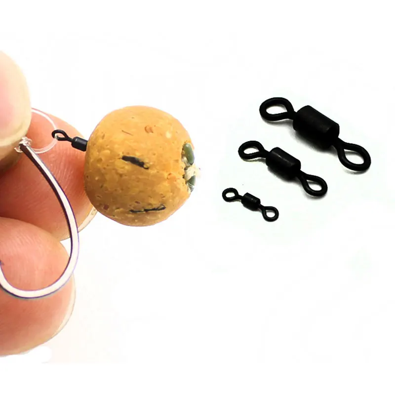 40PCS Carp Fishing Accessories Fishing Micro Rolling Swivel Quick