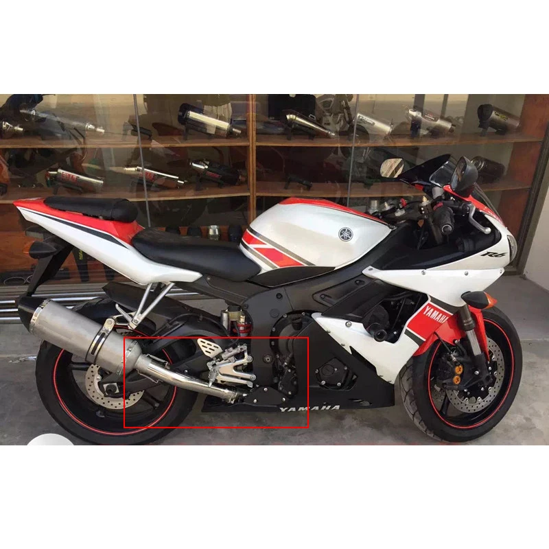 Для 1998-2005 Yamaha R6 YZF-R6 выхлопной трубы мотоцикла средней трубы скольжения на 51 мм Глушитель со съемным дБ убийца спасательная сталь