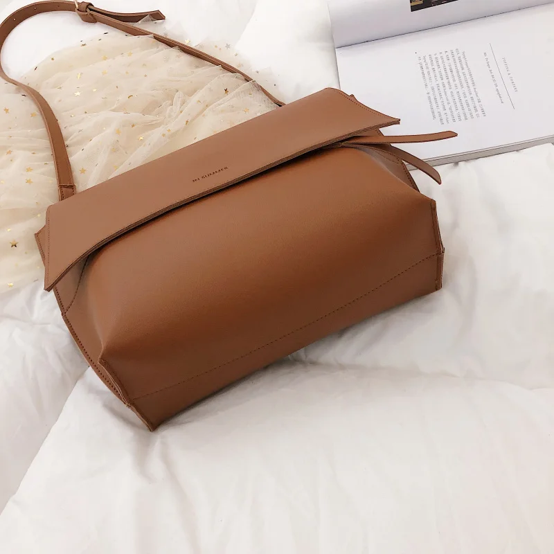 Качественные сумки на плечо из искусственной кожи для женщин дизайнерская сумка большая сумка через плечо женский Одноцветный сумочка