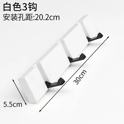 White 3 Holes Nordic Европейская мода Стиль Спальня мебель вешалка для одежды, крючки, станок и Гостиная шкаф деревянный, для шляп стеллажи для выставки товаров вешалка настенный крючок - Цвет: White 3 Holes