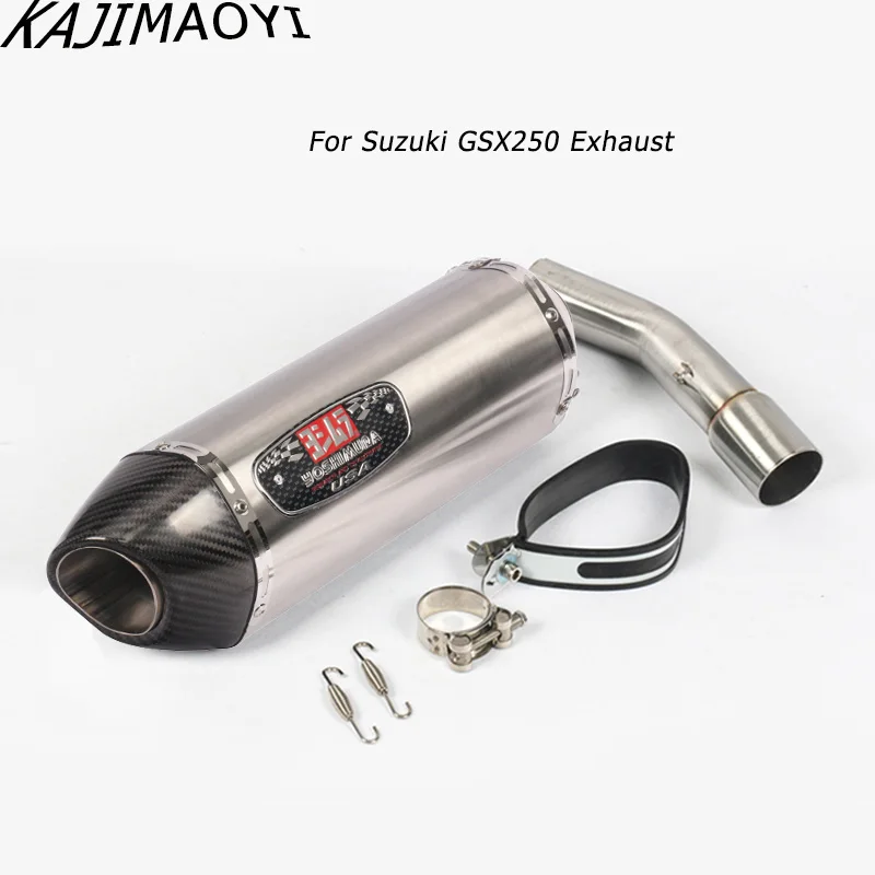 Универсальный мотоцикл Akrapovic выхлопной глушитель подходит для Yoshimura Suzuki GSX250 GSX250R - Цвет: 4