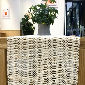 

Party Natural Macrame Wedding Decor Crochet Lace Table Runner Home Bridal Shower With Tassels Dining Room Nordic Style Banquet