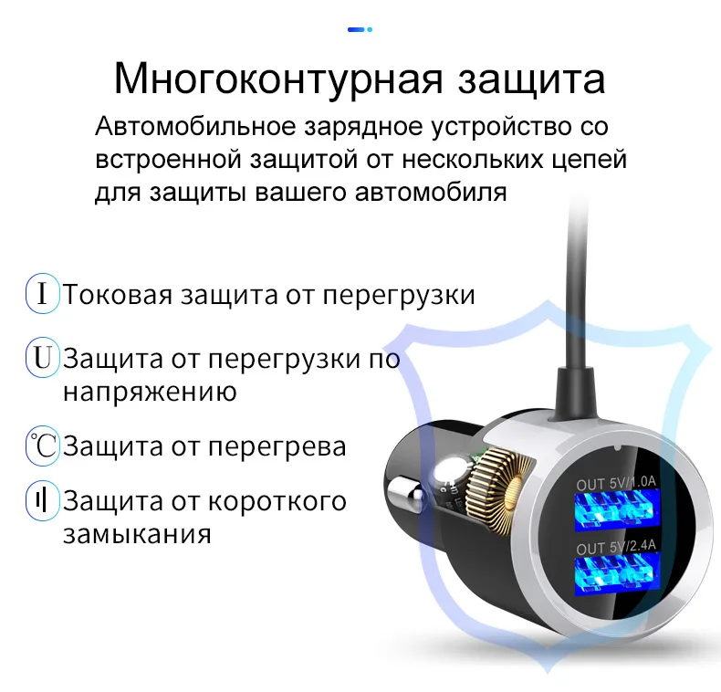 Fm-передатчик Bluetooth автомобильный беспроводной радио адаптер AUX MP3 плеер fm-модулятор с громкой связью двойной USB быстрое зарядное устройство