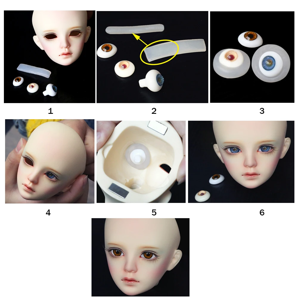 人形の眼 4/16個人形の目泥粘土目粘土目固定するため目小道具メンテナンス手仕事