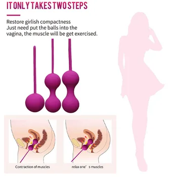 Safe Silicone Smart Ball Kegel Ball Vaginal Tighten Exercise Machine Vibrator Vaginal Geisha Ball Sex Toy for Women Adult game 2