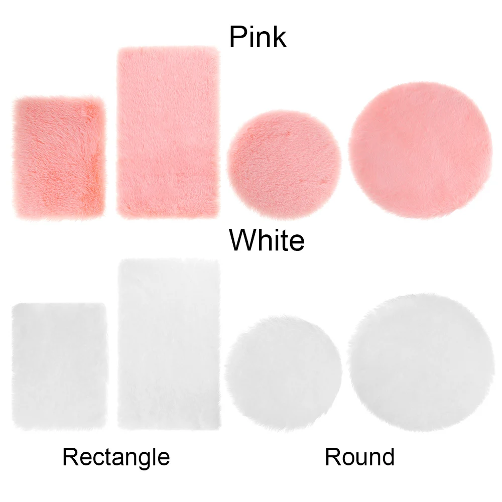 Doll Accessories 1/12 Scale Nordic Style Plush Carpet Floor Coverings For Dolls House