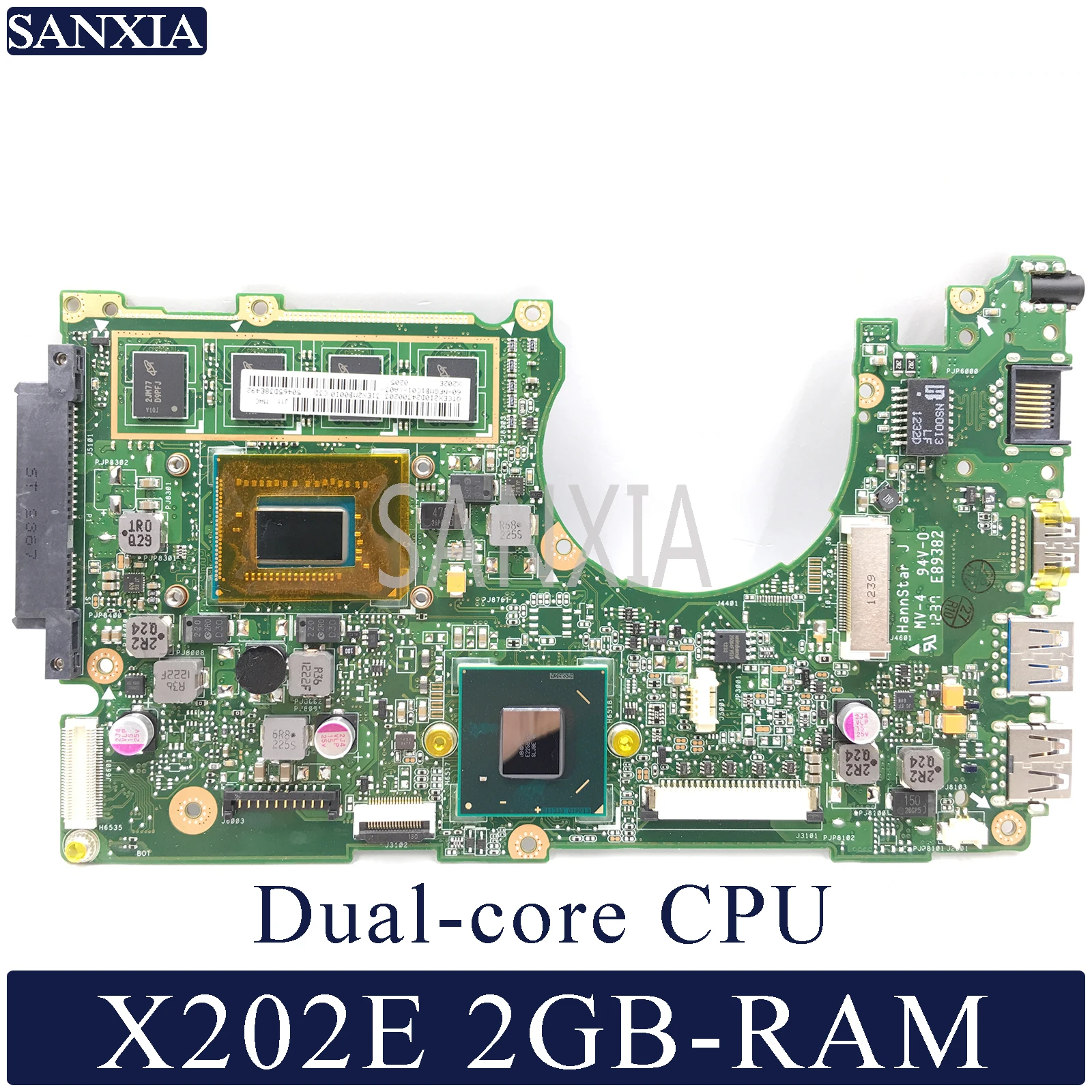 KEFU X202E материнская плата для ноутбука ASUS X202EP X202E X201E S200E X201EP оригинальная материнская плата 2GB-RAM двухъядерный процессор