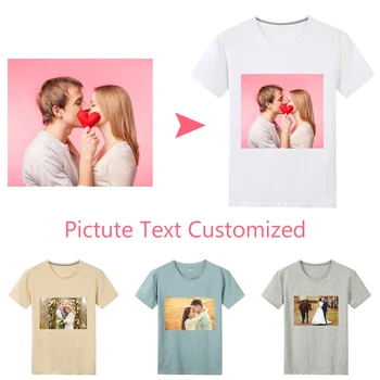 

TTLIFE Free Customized T Shirt Women's Girl DIY Photo Logo Brand Printed T-shirt Men Clothes Casual Normcore Minimalist Hip Hop