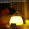 Remote Control Desk Lamp USB Charging Digital Display Clock LED Bedroom Bedside Nightlight Dimmable Home Decorations 4
