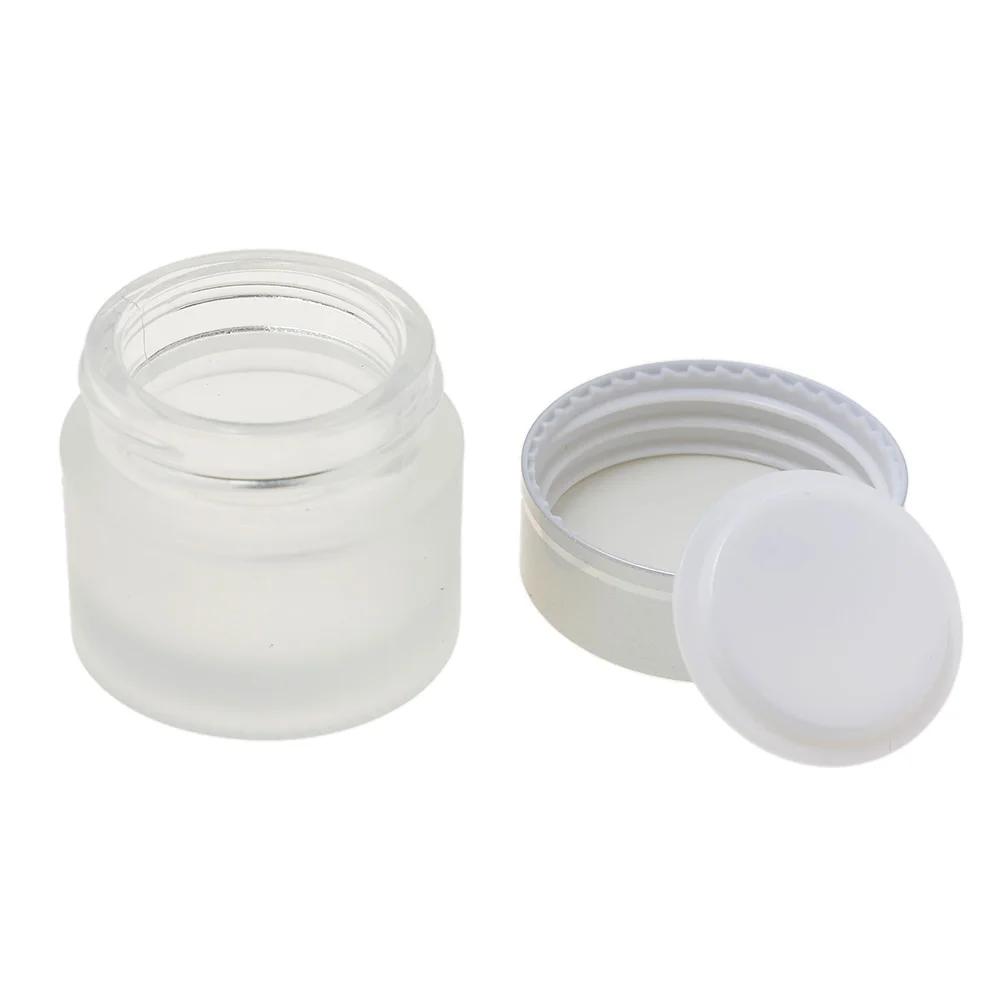 Frosted Glass Refillable Ointment Bottles Empty Cosmetic Jar Pot Eye Shadow Face Cream Container 5/10/15/20/30/50/100g 1pc