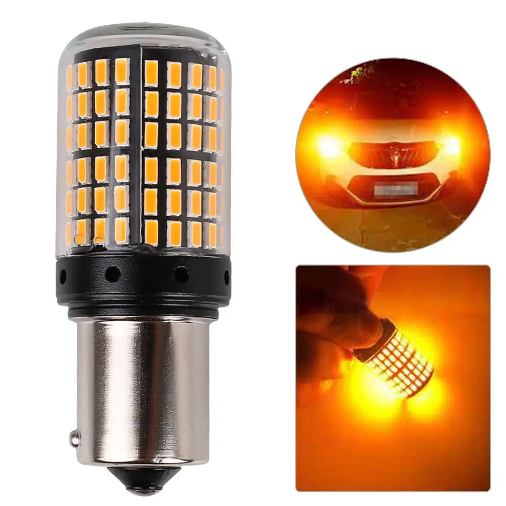 

BAU15S 7507 Turn Signal Light PY21W 5009 Canbus No Error Led Bulb Amber Blinker Turn Signal Light 114 SMD Bulbs Car Accessories