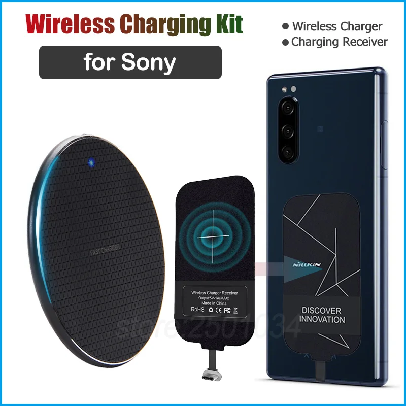 Qi Wireless Charging for Sony Xperia 5 10 X XZ XZs XZ1 XA XA1 XA2 Ultra Plus Compact L2 L3 L4 Charger Micro USB Type C Receiver