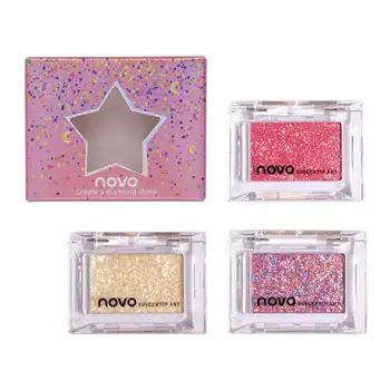 

NOVO 10 Colors Single Sequins Eye Shadow Matte Eyes Makeup Shimmer Diamond Glitter Eyeshadow Powder Pigment Cosmetics T0927
