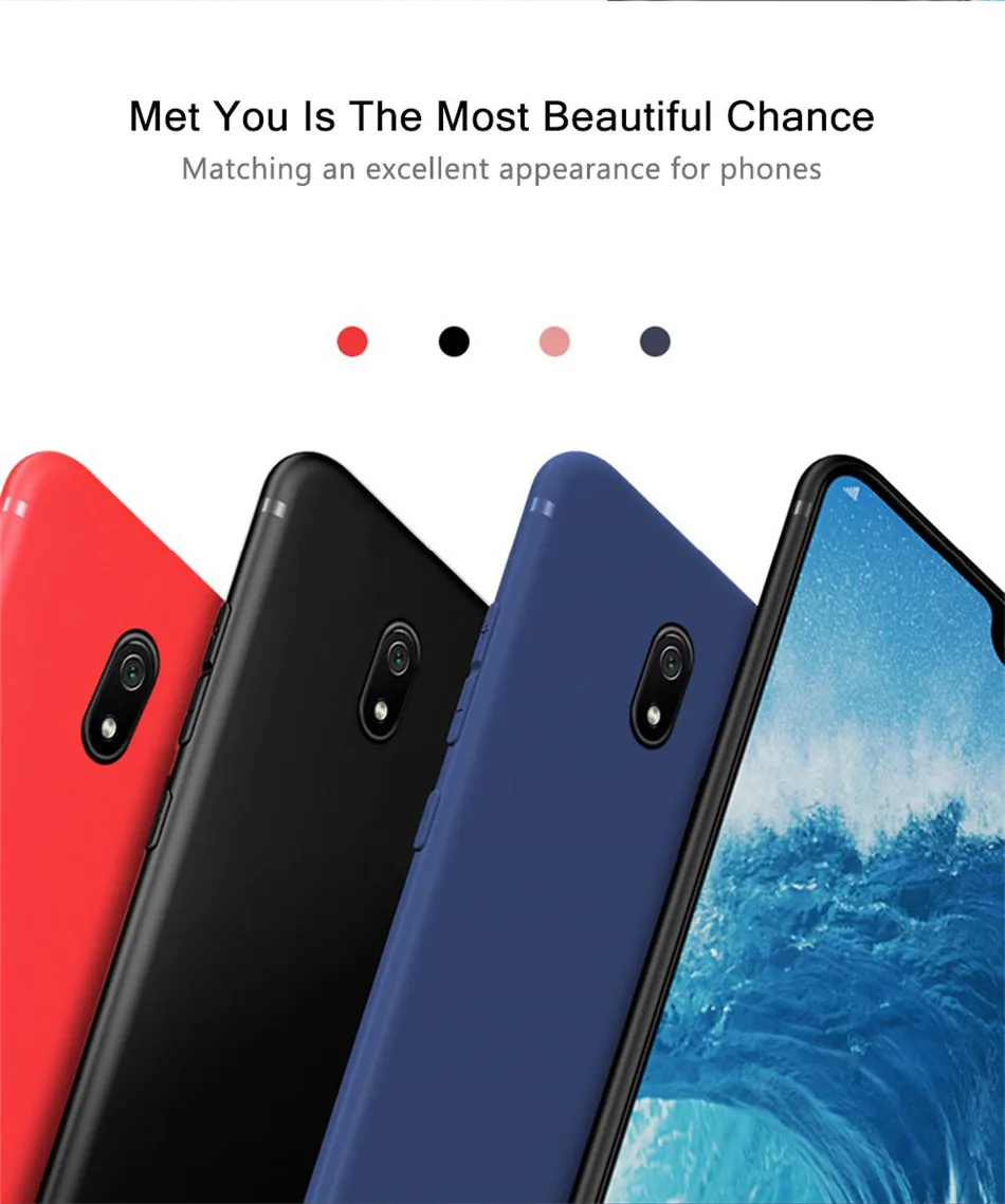 For Xiaomi Redmi 8A Case Silicone Shockproof Matt Suface Soft TPU Fitted Case For Xiaomi Redmi 8 8A Anti-Fingerprint