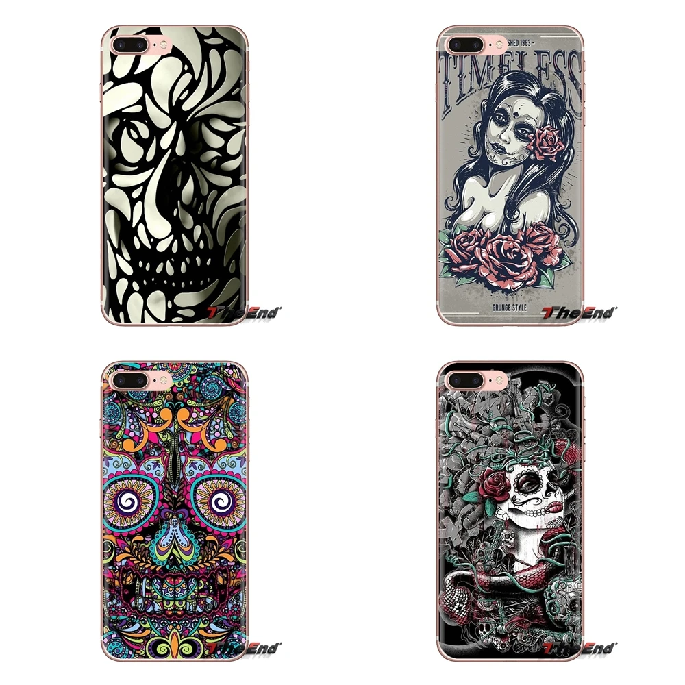 Silicone Case Cover For Xiaomi Mi3 Samsung A10 A30 A40 A50 A60 A70 Galaxy S2 Note 2 Grand Core Prime SUGAR SKULL COLORFUL GALAXY |