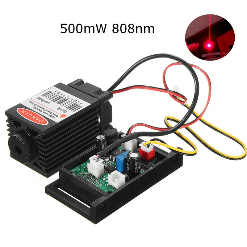 horizontal boring machine wood Focusable 500mw 808nm Infrared IR Laser Diode Dot Module 12V+ TTL+ Fan Cooling Laser Module For CNC Engraving Machine wood pellet mill for sale