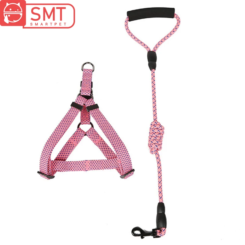 Smartpet цветной, для домашних животных, для собак, ошейник, поводок, мягкий, для щенков, для прогулок, поводок, цветной и прочный, Тяговый канат, нейлон 120 см