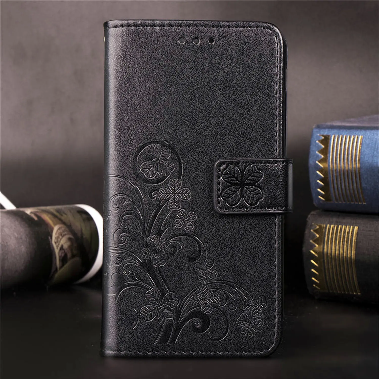 Black Роскошный чехол-книжка из искусственной кожи для Xiao mi Xio mi A3 A2 Lite Red mi 7A 6A Note 8 6 7 GO Pro Red mi 7A чехол из мягкого ТПУ чехол-книжка - Цвет: Black