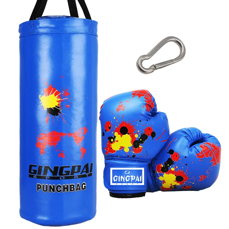 

Children Boxing Sandbag Boxing Kids Hanging Gloves Boxing Gloves Sandbags Set Solid Household Training Sanda Combination