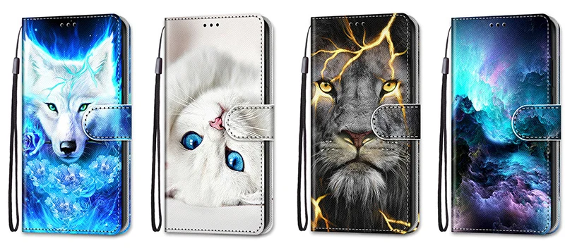 3D Cartoon Animal Pattern Flip Case For MeiZu 15 lite M6 M6T M8 M15 V8 Pro X8 Luxury Leather Wallet Cover Flowers Cases PU Book cases for meizu belt