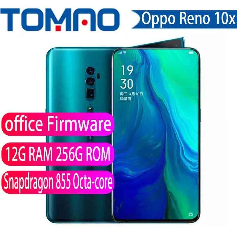 Смартфон OPPO Reno 10x Android 9 0 6 "полноэкранный дисплей Super VOOC Octa Core Поддержка NFC камера