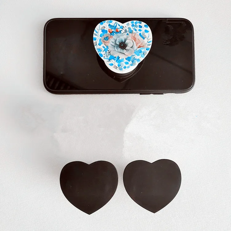 

50-100pcs Custom Product Free Printing Heart mobile phone folding stretch airbag bracket Phone Holder