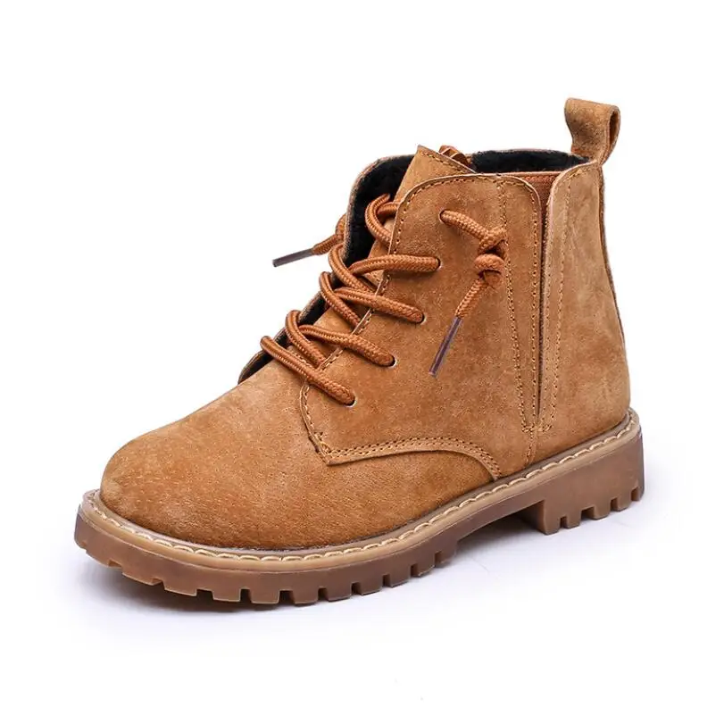 Детские Ботинки Martin из натуральной кожи зимняя обувь для мальчиков