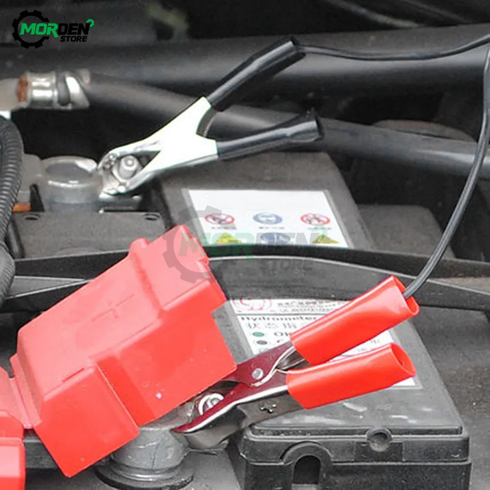 12V Power Car Cigarette Lighter Female To Alligator Clips Extension Connector Terminal Clip-on Battery Adapter Auto Socket