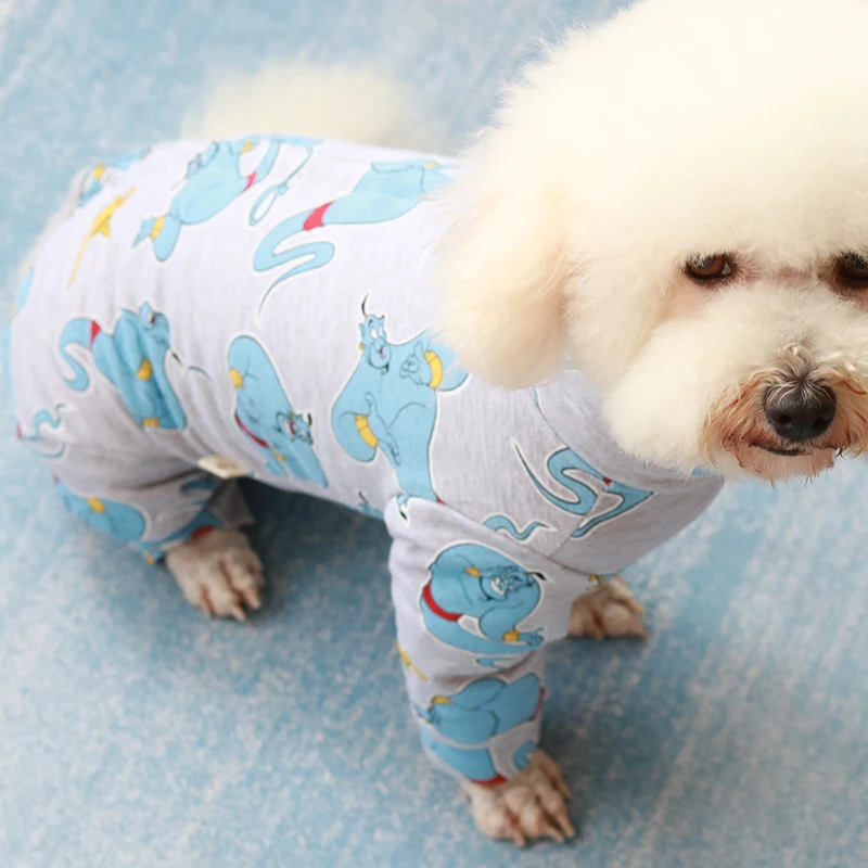 Комбинезон для собаки, одежда для щенка, защитный комбинезон для живота, пижамы для маленьких собак, хлопок, свитер с длинными рукавами, Чихуахуа Пудель