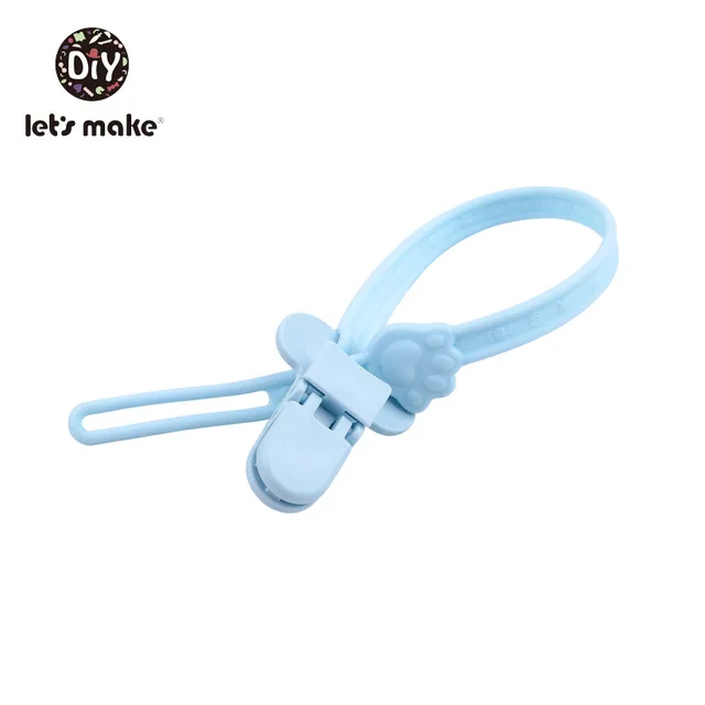 blue Let's Make/5 шт., Детская соска, цепочка, соски, зажим, держатель для прорезывания зубов, подарок, без бисфенола, силиконовая соска, цепь, аксессуары, Товары для малышей - Цвет: blue