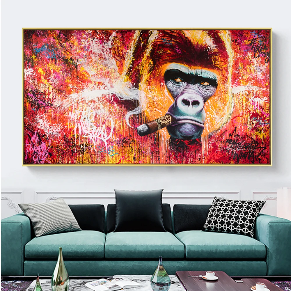 Картина в виде животного DDWW большого размера настенная на холсте художественный