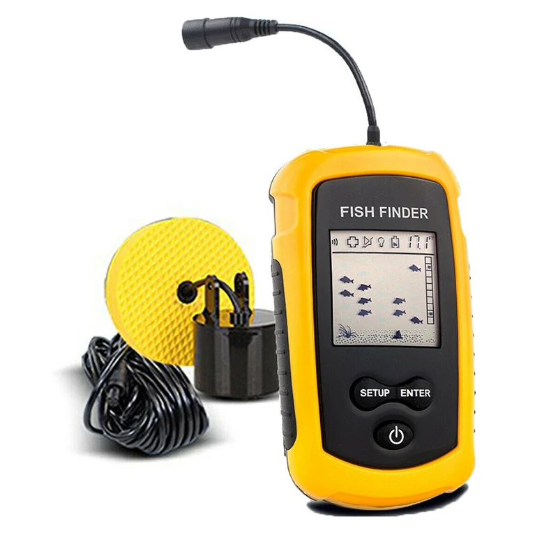 

Portable Fish Finder Wired Fishing Ultrasonic Sonar Sensor LCD Display Fishing Tools Echo Sounder With Attracting Fish Lamp