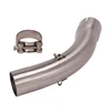 Slip On Motorcycle Exhaust Middle Link Pipe Mid Tube Stainless Steel Exhaust System For Kawasaki Versys 1000 2019 2020