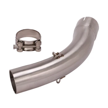 Slip On Motorcycle Exhaust Middle Link Pipe Mid Tube Stainless Steel Exhaust System For Kawasaki Versys 1000 2019 2020
