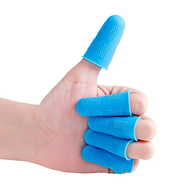 Non slip Silicone Finger Cover Cap Heat Insulation Finger Guard Protectors 5Pcs