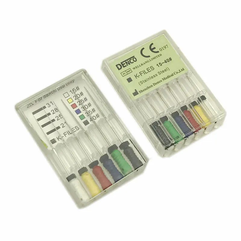 K File 31 мм зубные K/H файлы корневого канала эндо файлы стоматологические ручные файлы из нержавеющей стали K H файлы - Цвет: K File