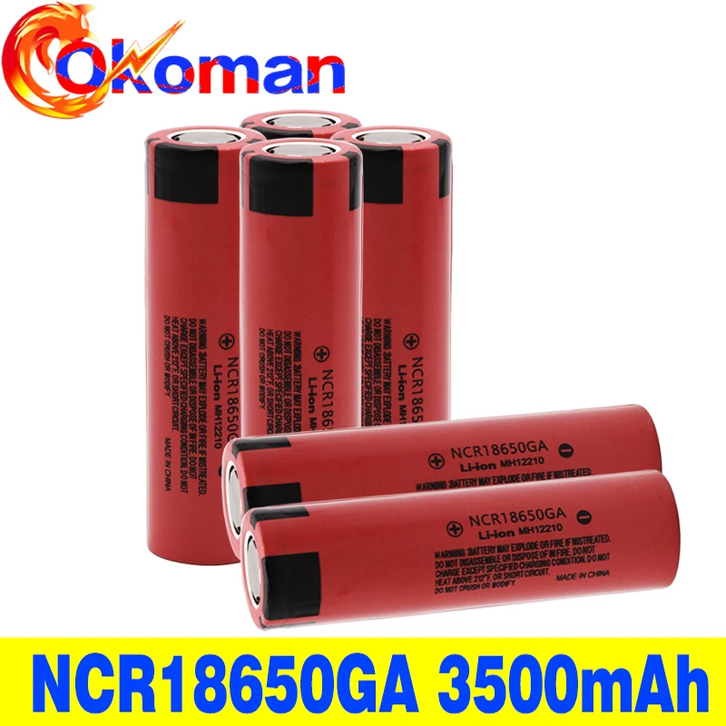 Panasonic NCR 18650GA 30A разрядка 3,7 V 3500mAh 18650 аккумуляторная батарея для игрушечного фонарика Плоская верхняя литиевая батарея