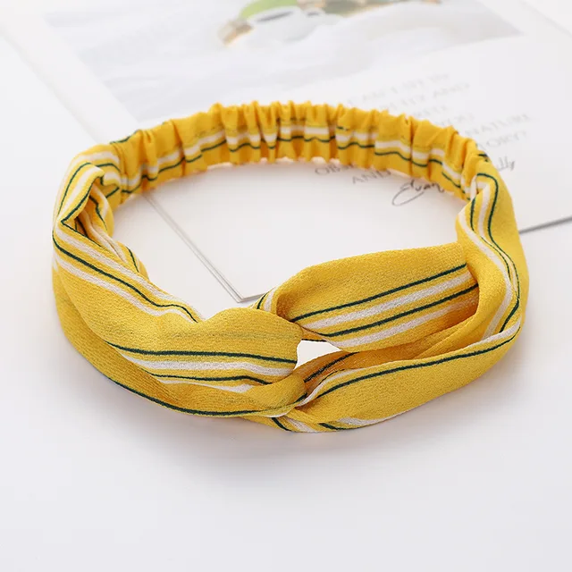 Women Cross Solid color Hair Bands Girls Print Flower Headbands Fashion Turban Make up Hair Accessories FD127 TW3