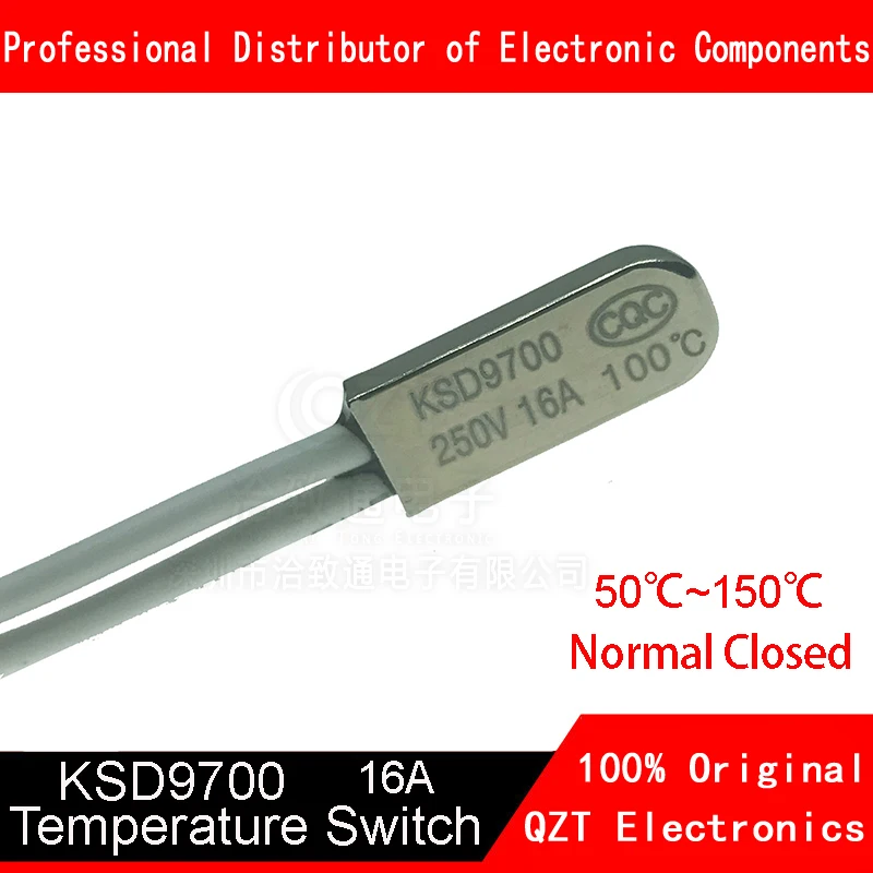 KSD9700 10C-240C Thermostat 45C 50C 85C 90C 95C 150C Bimetal Disc Temperature Switch N/O Thermal Protector degree centigrade