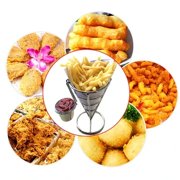 

Single Sauce Cup Rack French Fries Fried Chicken Deli Cone Shaped Snack Rack Popcorn Vegetables Fruit Appetizer Food Rack