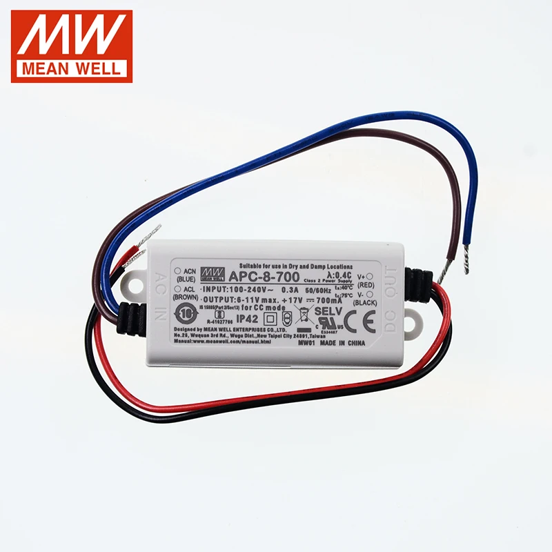 [Seven Neon]MEAN WELL APC-8-250 APC-8-350 APC-8-500 APC-8-700 LED Driver High effection Single Output Switching Power Supply