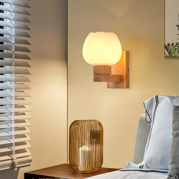 

Modern Night Light Wall Lamp Metal Glass Ball Wall Lights Sconces Indoor Stair Light Bedroom Bedside Home Hallway Lamp