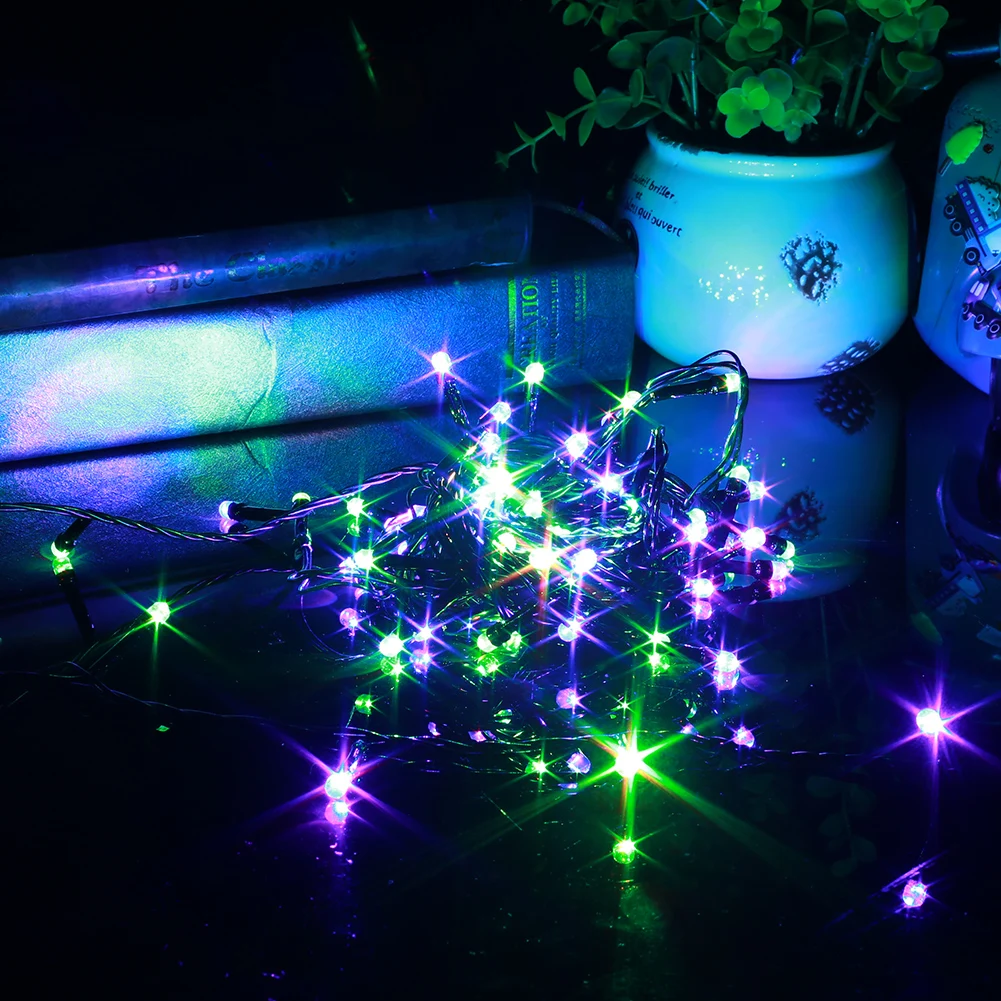 Гирлянды Рождественские огни струны красочные трансформации Lampu Tumblr прочный фестиваль практичный праздничный 70led 220 В
