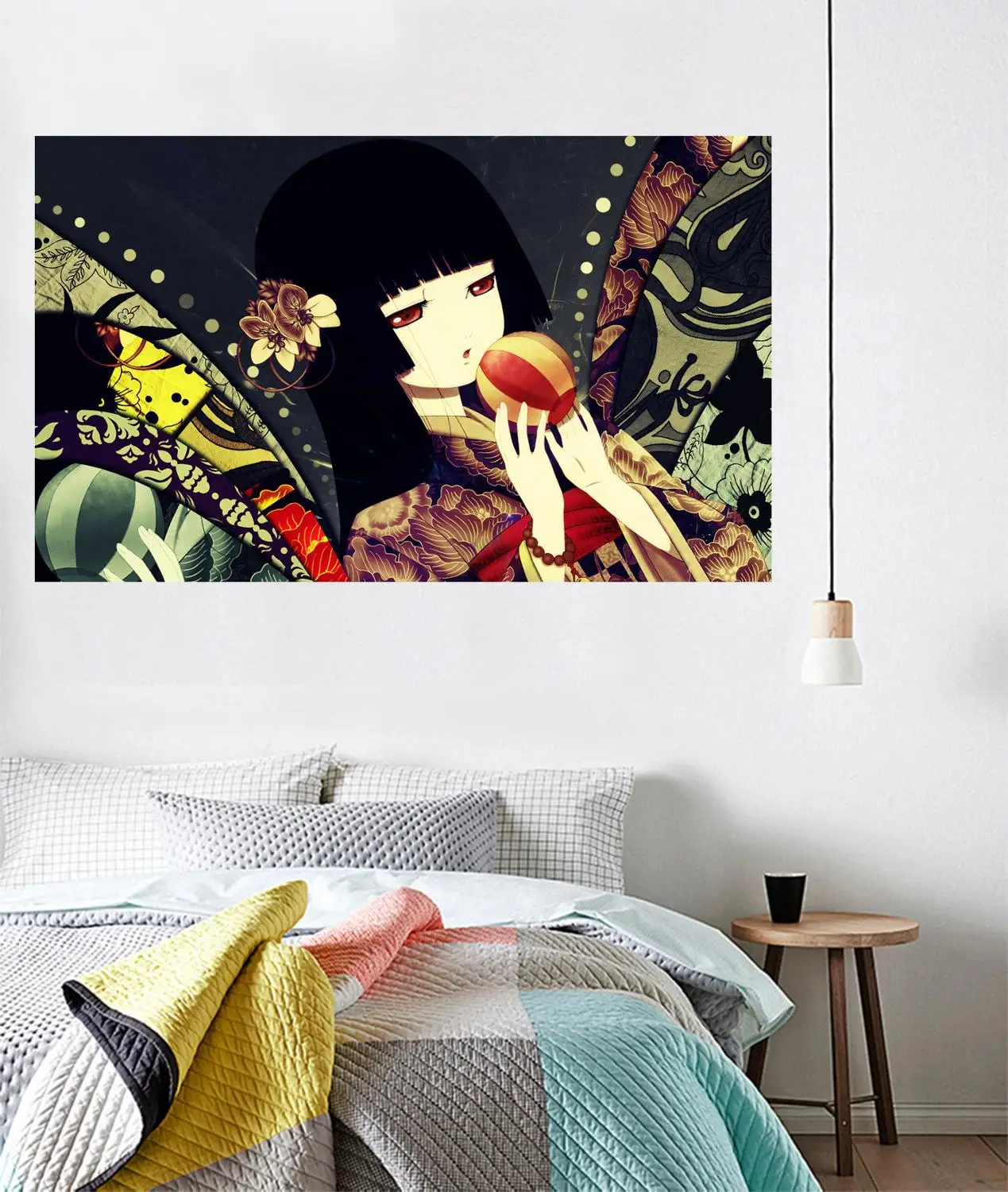 [Самоклеющиеся] 3D Hell Girl 797 Японские Аниме настенные наклейки AJ обои для живота |