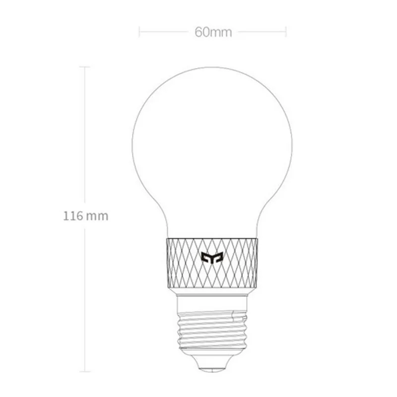 Xiaomi Yeelight Смарт светодиодный ламп накаливания YLDP12YL 700 люмен 6 Вт лимон смарт-лампы работать с Apple homekit Smart Светодиодный лампы