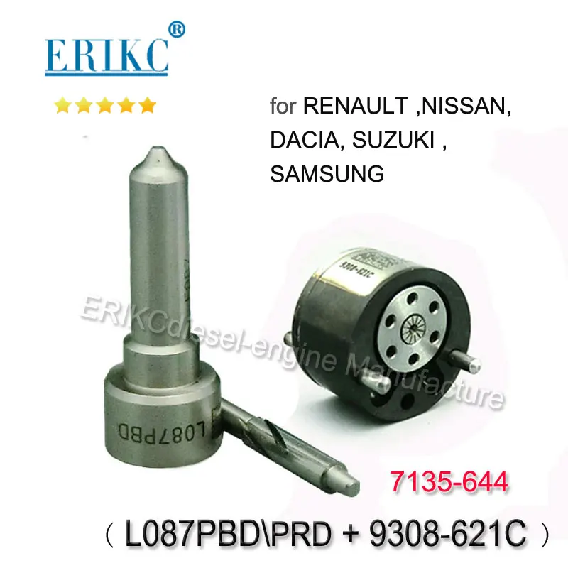 

ERIKC L087PBD Nozzle 9308-621C Control Valve Diesel L087PRD 7135-644 Fuel Injector Overhaul Kit for EJBR01701Z EJBR04101D