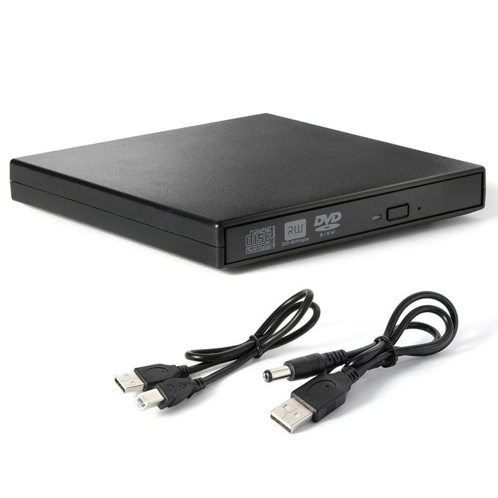  USB 2.0 External CD/DVD ROM Player Optical Drive DVD RW Burner Reader Writer Laptops PC Windows 7/8