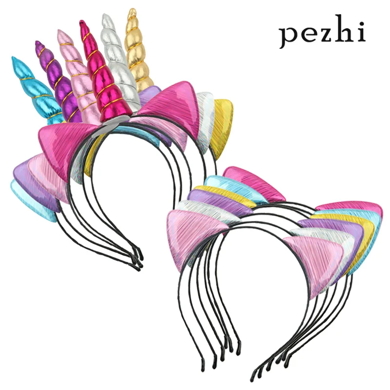 

Fashion Cartoon Unicorn Cat Ears Colorful Party Headband Fashion Cute Child Birthday Party Headband Hair Accessories