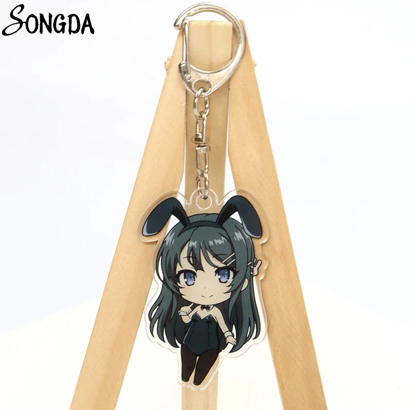 Брелок для ключей Sakurajima Mai брелок с рисунком героев аниме Rascal Not Dream of Bunny Girl