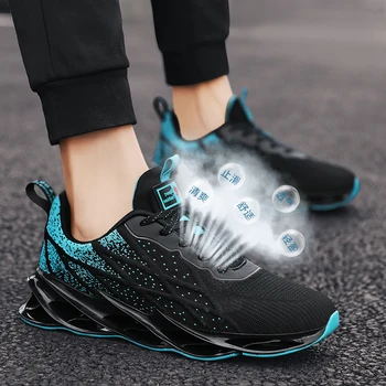 

New men's jogging shoes buffer blade sports men's breathable sports shoes Men shoes outdoor walking jogging